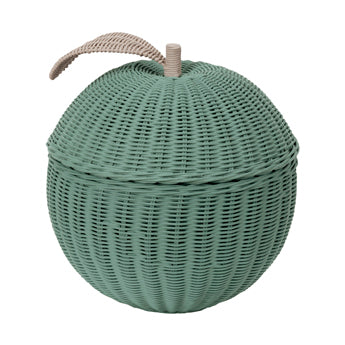 Fruity(フルーティー) ラタンバスケット GREEN APPLE | インテリア雑貨