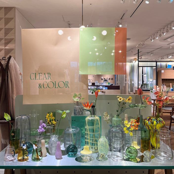 【Clear＆Color】夏を彩るフラワーベースたち