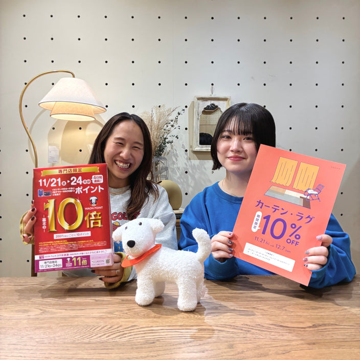 【ダブルでお得！】ポイントアップでラグ・カーテンがさらにお得に！