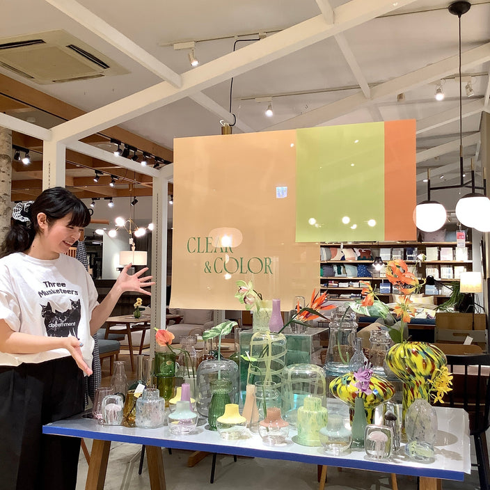 【CLEAR＆COLOR】透明感のある涼しげなフラワーベース入荷してます！